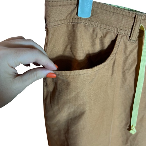 Horny Toad Khaki Tan Cropped Drawstring Cotton Blend Pants, Size 10 - Picture 7 of 14